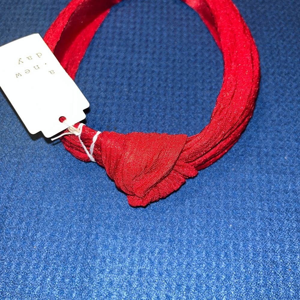 A New Day Red Knotted Headband